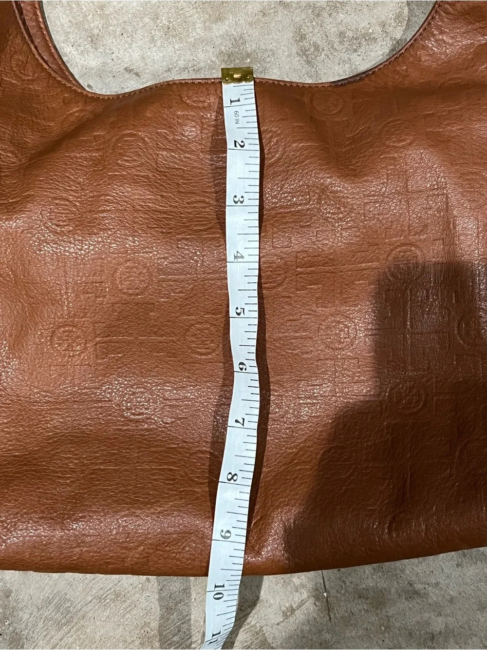 Tory Burch Embossed Brown Leather Hobo Satchel